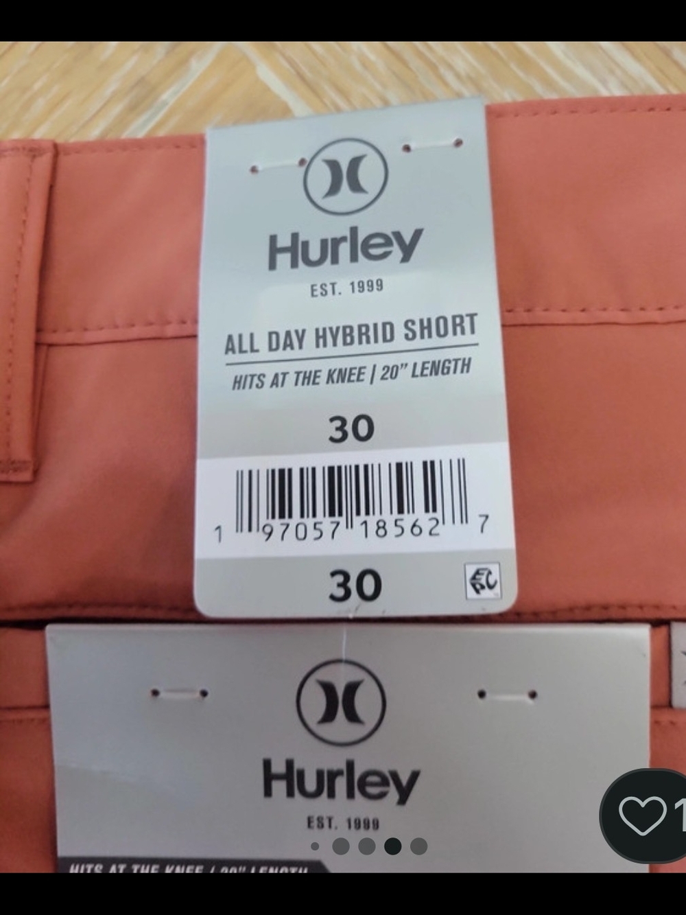 Hurley Hybrid Short in Coral